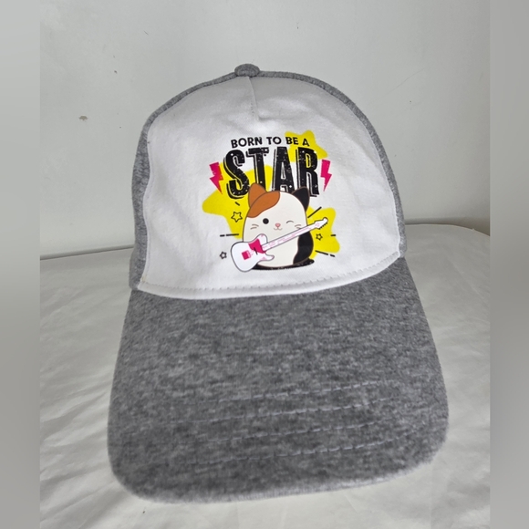 Squishmallows OS Kids Gray Cam The Cat Baseball Cap - Picture 1 of 10